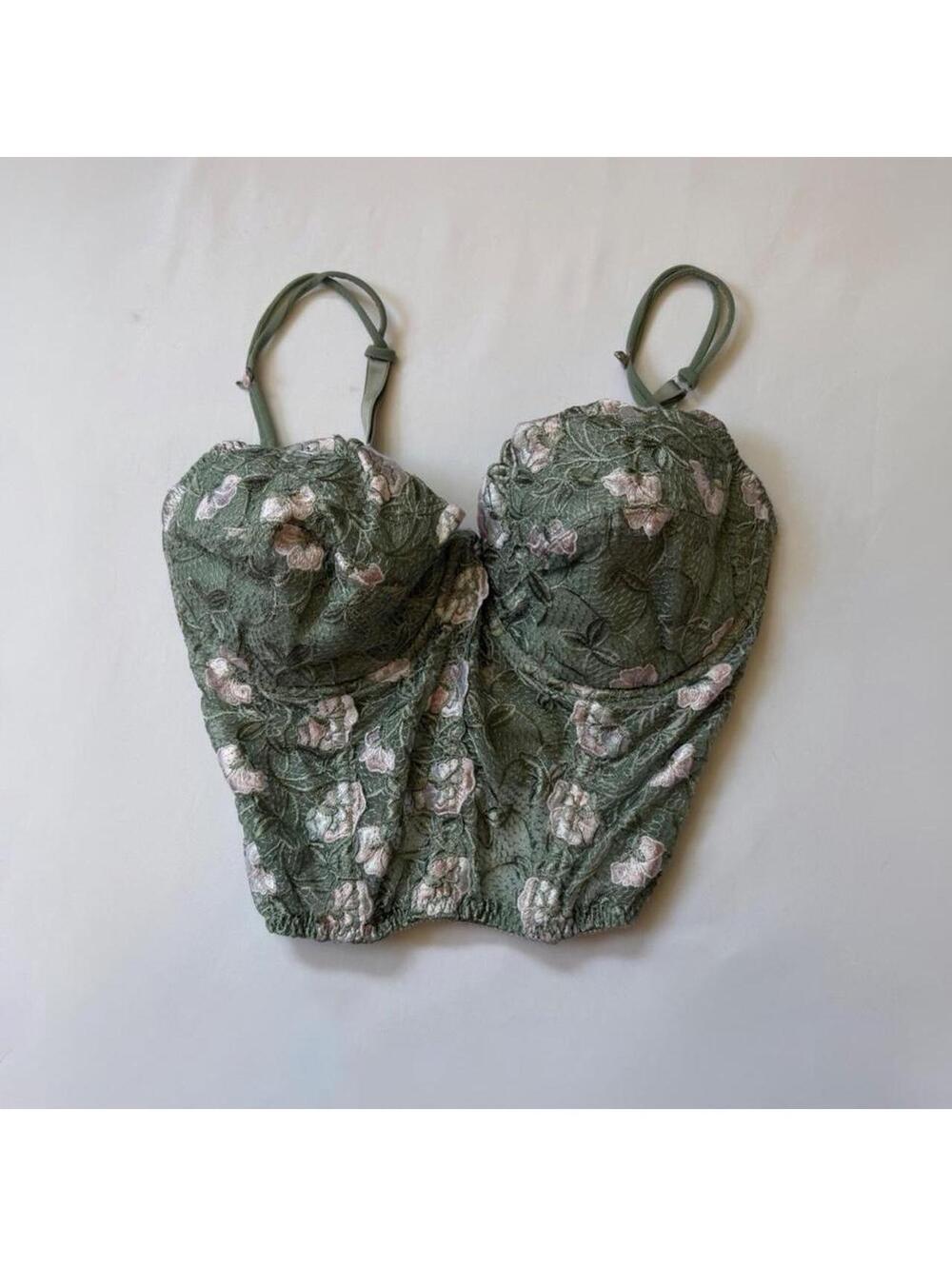 Victoria's Secret Women's Green and Multi Corset